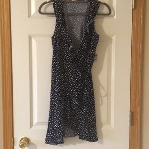 NWT Charlotte Russe blue ruffled wrap dress